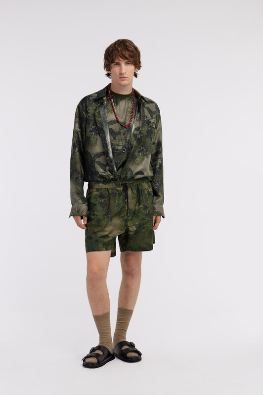 RC Swim shorts with print Dunkelgrün SYH00A-5RF73