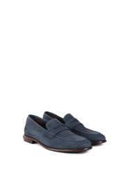 ${brand} Suede leather loafers with logo ${colorDescription} ${masterID}