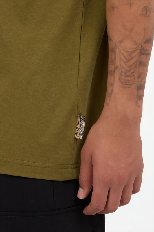 JC T-Shirt aus Baumwolle mit JC Monogramm JC T-Shirt aus Baumwolle mit JC Monogramm VERDE 185 VFT061-VF105