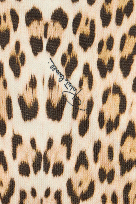 JU Felpa Con Cappuccio E Stampa Jaguar Skin Marrone chiaro UJT664-5OO52