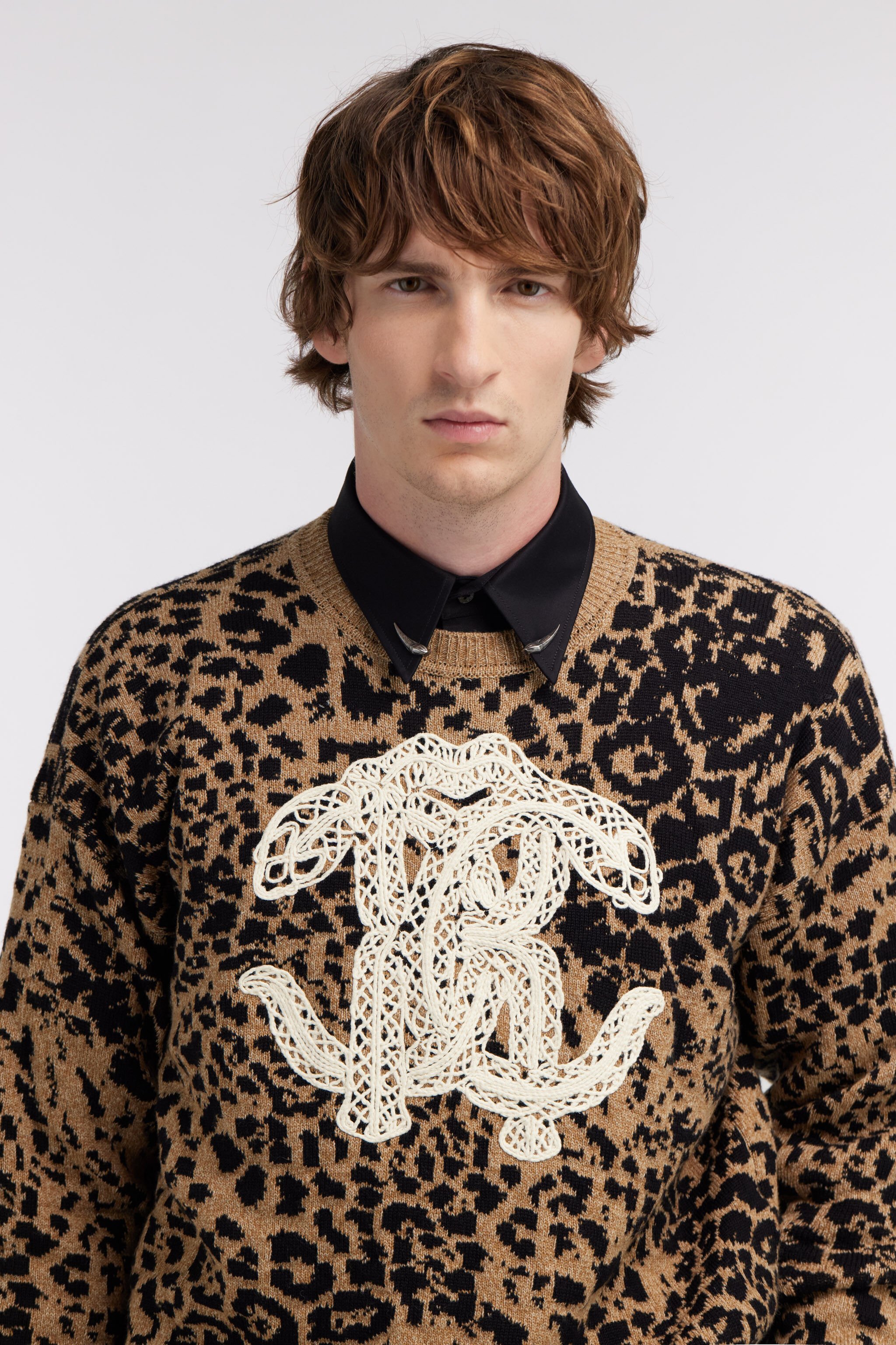 RC Jaguar Skin and Monogram RC print sweater Brown SRM610-MQ033