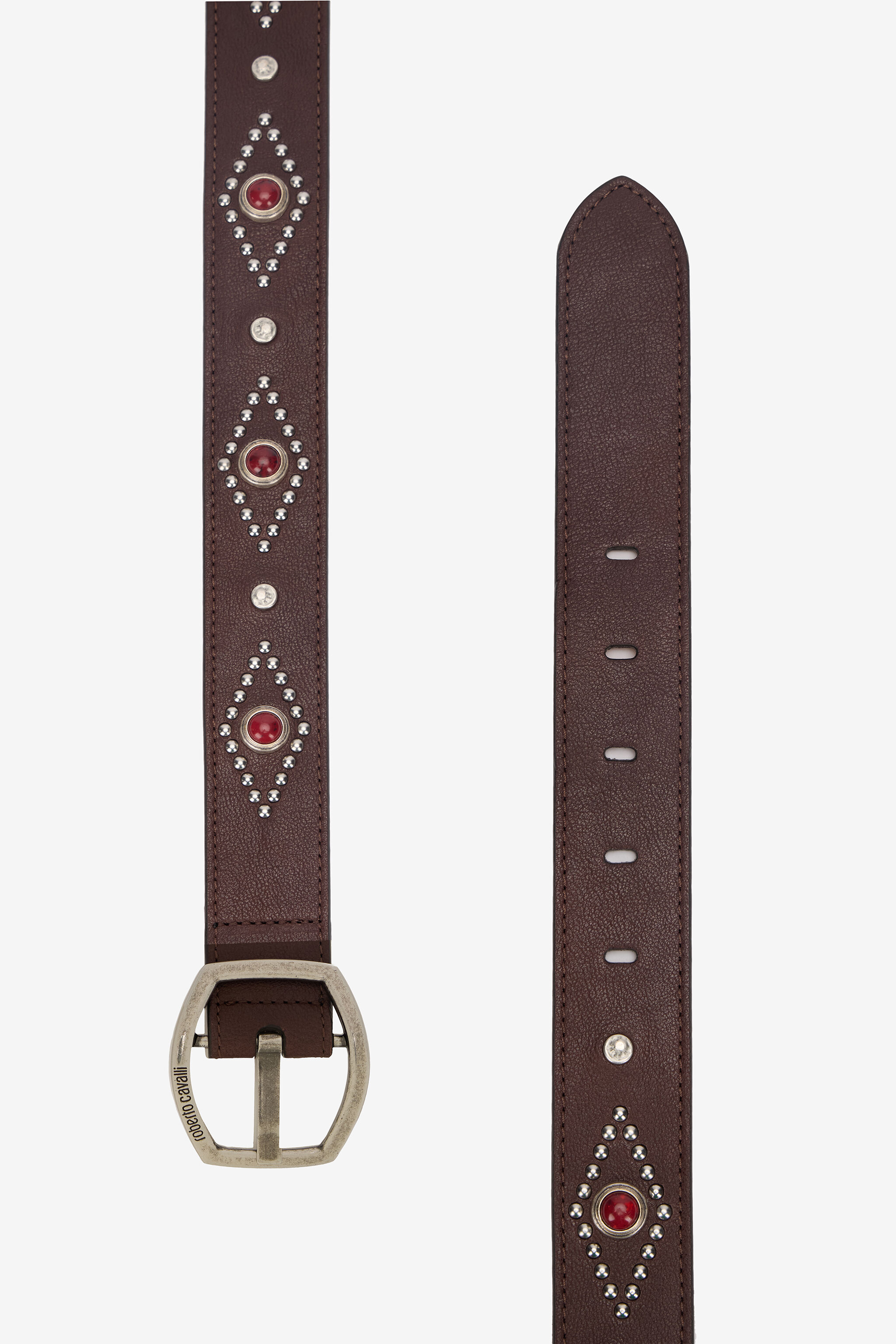 RC Belt with Decorations and Logo Buckle Brown VRC006-AM193