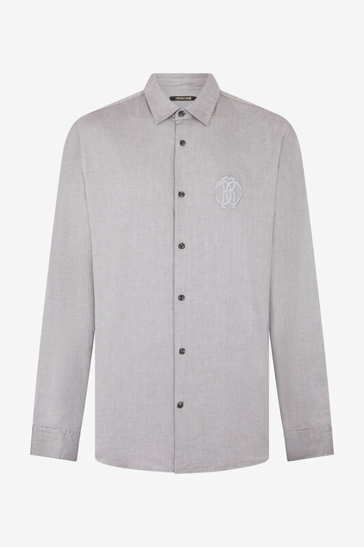RC Camisa Gris con Bordado Monogram RC BLACK SOT70P-FN006