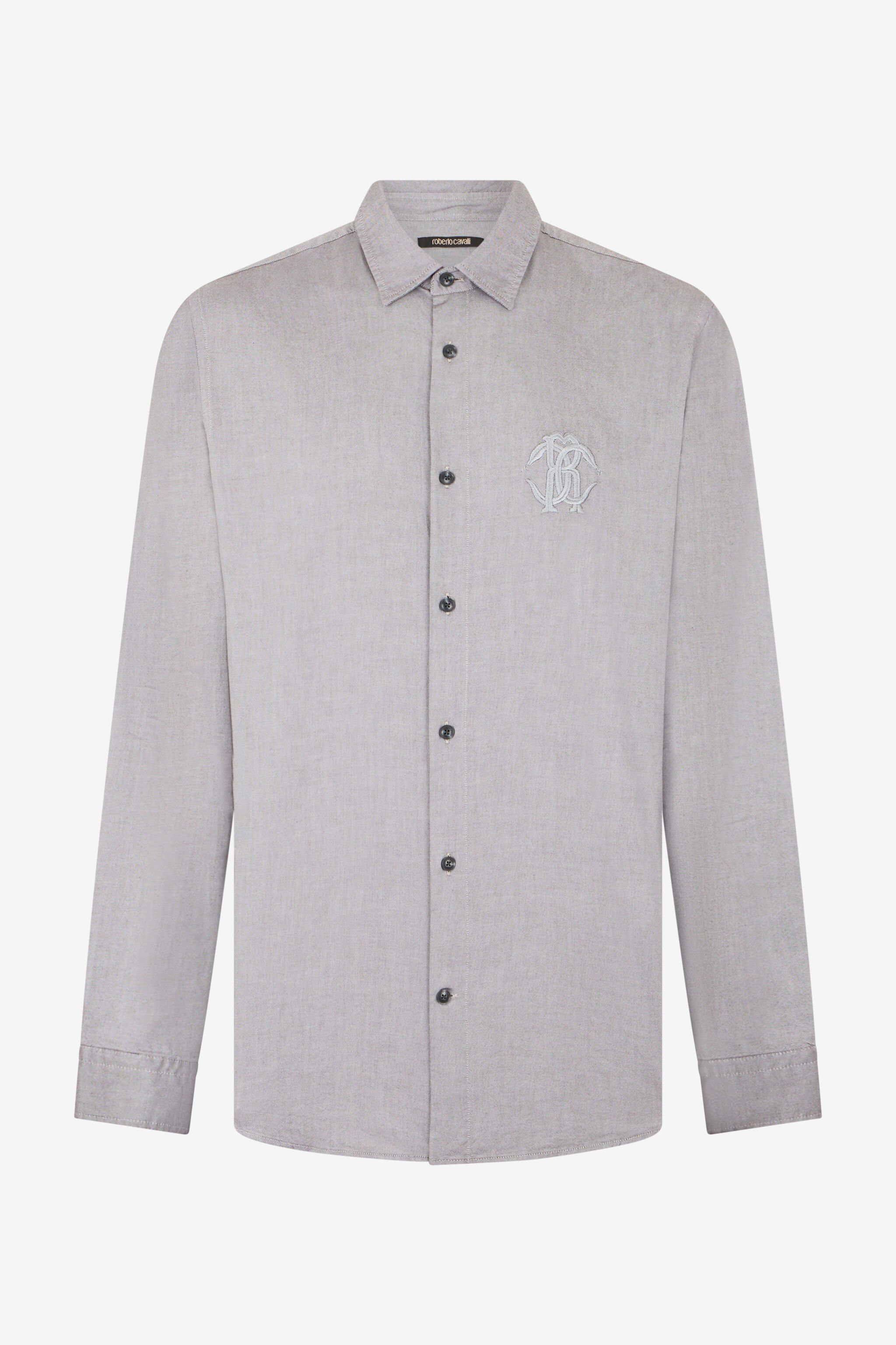 RC Camisa Gris con Bordado Monogram RC BLACK SOT70P-FN006