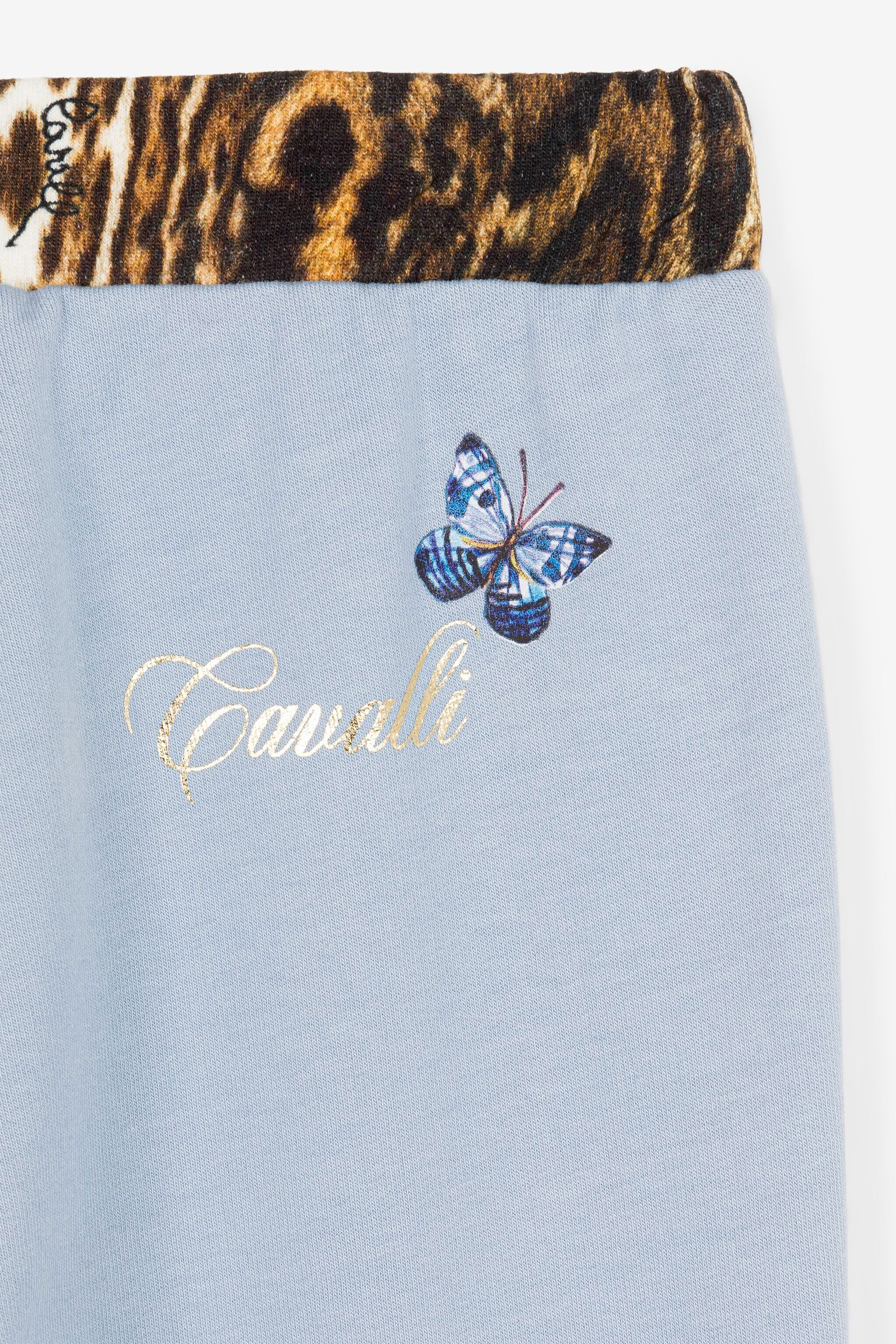 JU Ocelot-Print Sweatpants Azul claro PJT259-CF050