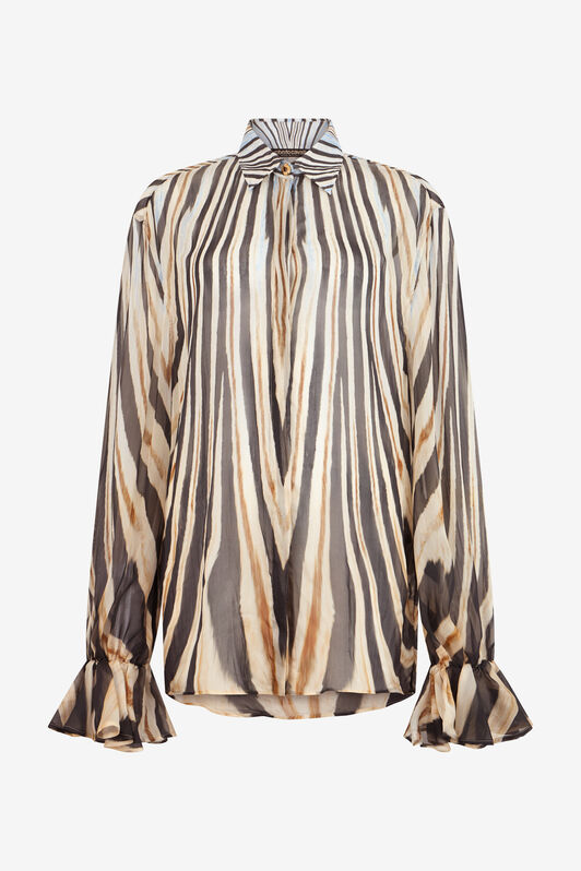 RC Chemise En Soie Imprimé Zebra NATURAL/BLACK XQT710-HNT26