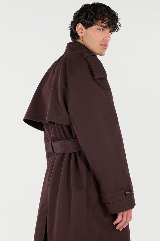 RC Long Trench Coat in Cotton RC Long Trench Coat in Cotton Brown VRT531-FN071