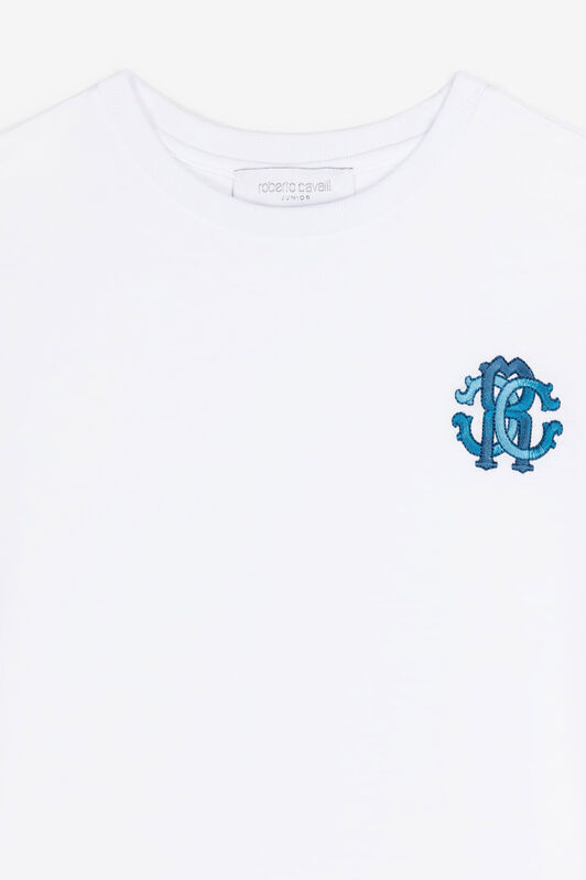 JU T-Shirt mit Logo-Stickerei JU T-Shirt mit Logo-Stickerei Weiß RJT620-JD001