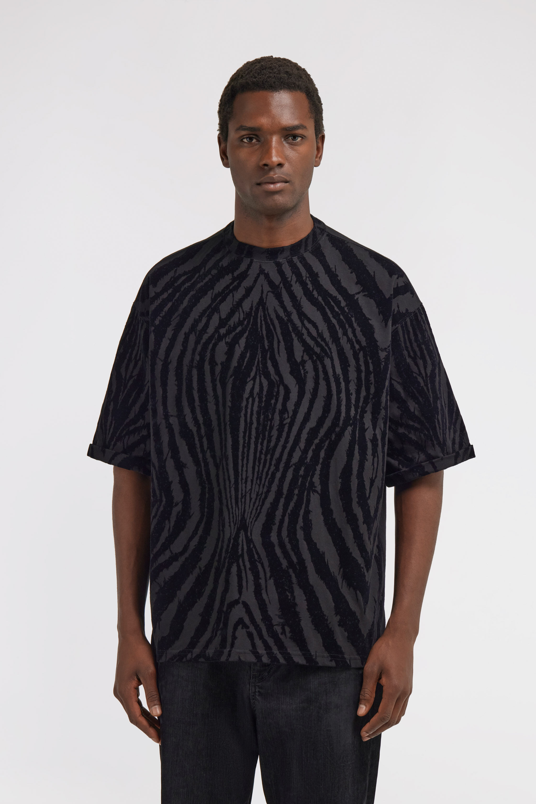 RC T-Shirt mit Freedom-Print Schwarz TRT62P-JD060
