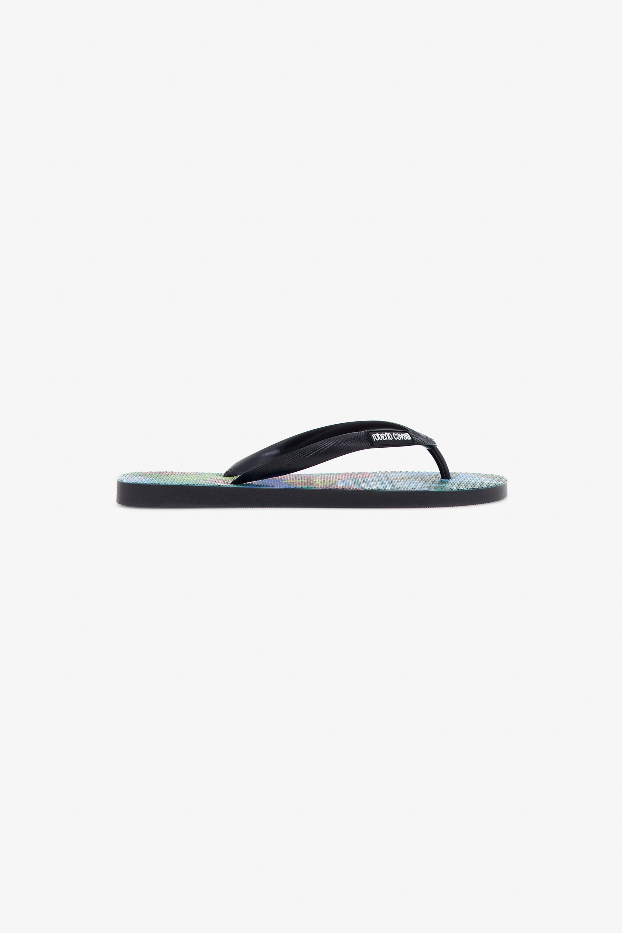 RC Hawaii Print Rubber Flip-Flops Light blue SRS062-ABL63