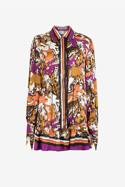 RC Animal-Print Shirt Dress RC Animal-Print Shirt Dress Purple RKT115-SZH06