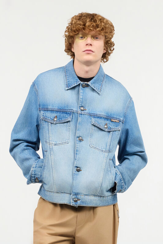 JC Denim Jacket With Lettering Light blue UFT077-UF115