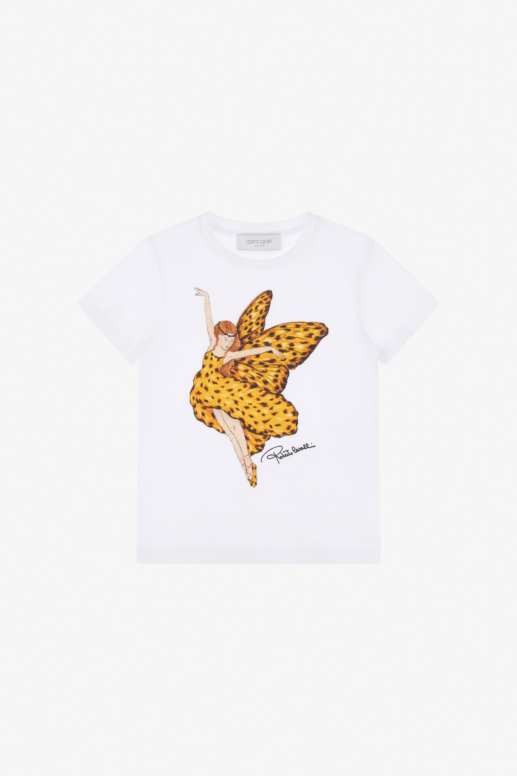 JU T-Shirt Con Fata Jaguar Skin OPTICAL WHITE TJT64O-JD001