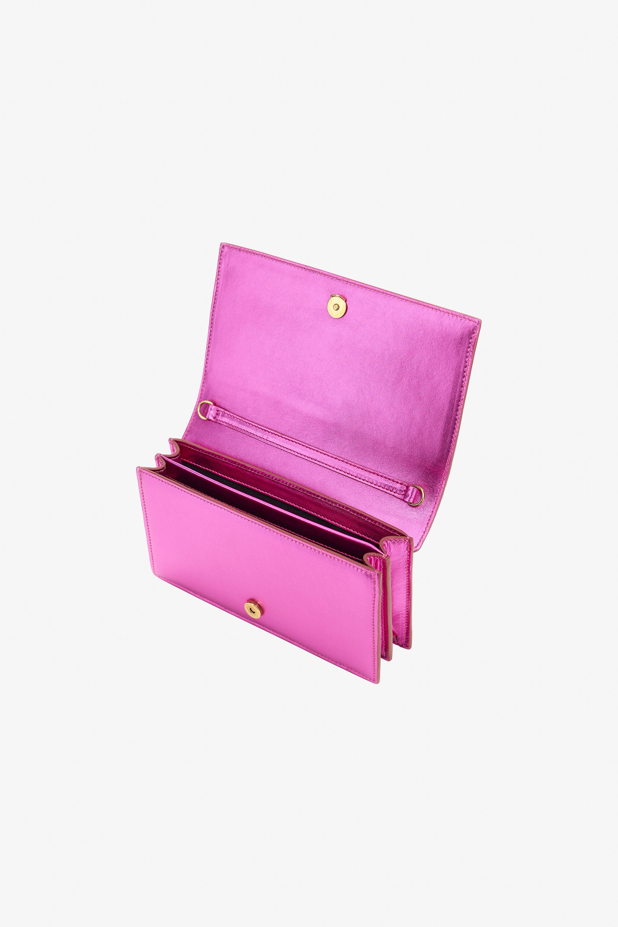 RC Shoulder bag with Monogram Mirror Snake Fuchsia SKB112-PN199