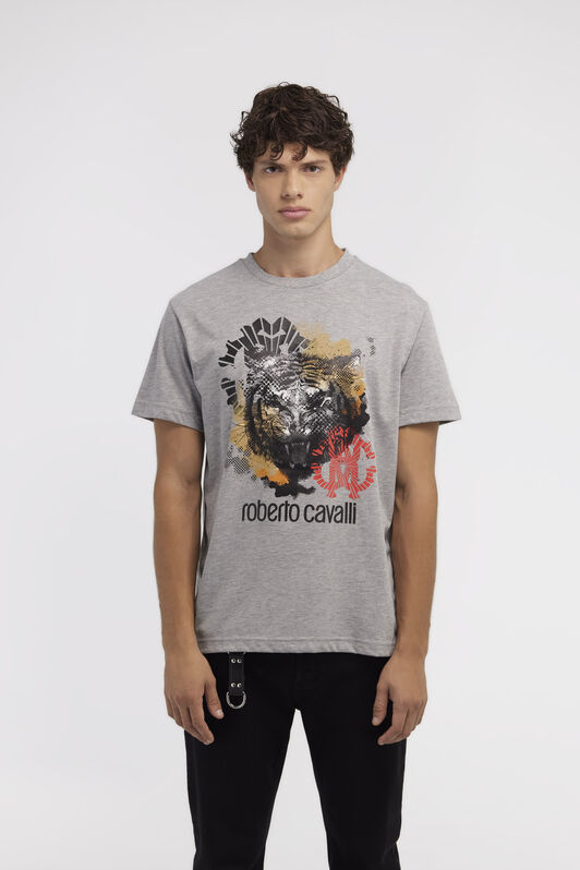 RC T-shirt with Jaguar logo and print Gray NOT60A-JD016