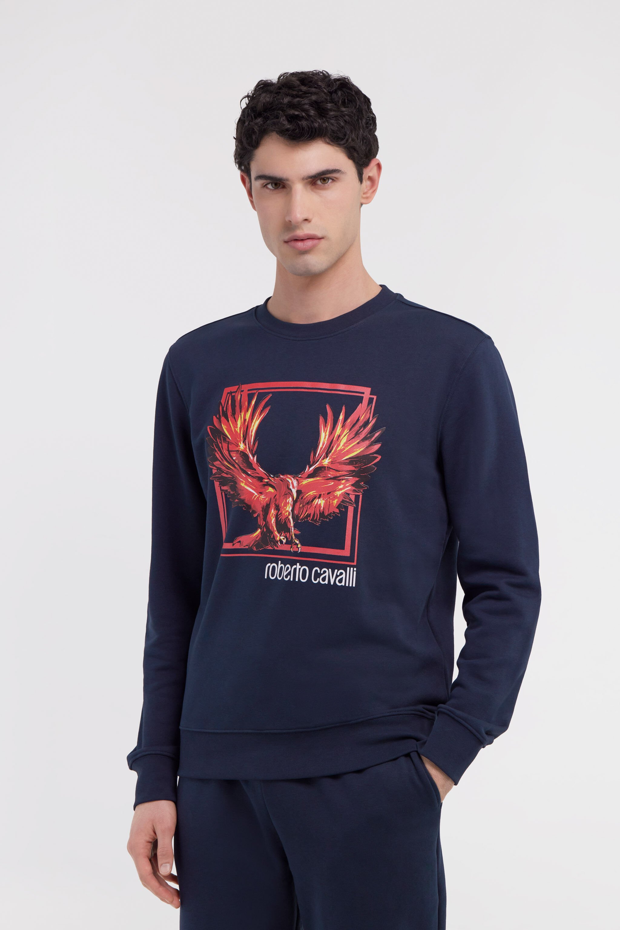 RC Printed sweatshirt Bleu foncé NOT66A-CF052
