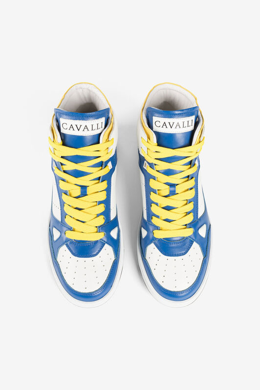 RC Logo-print high-top sneakers RC Logo-print high-top sneakers Blue/White QRS128-PZA79