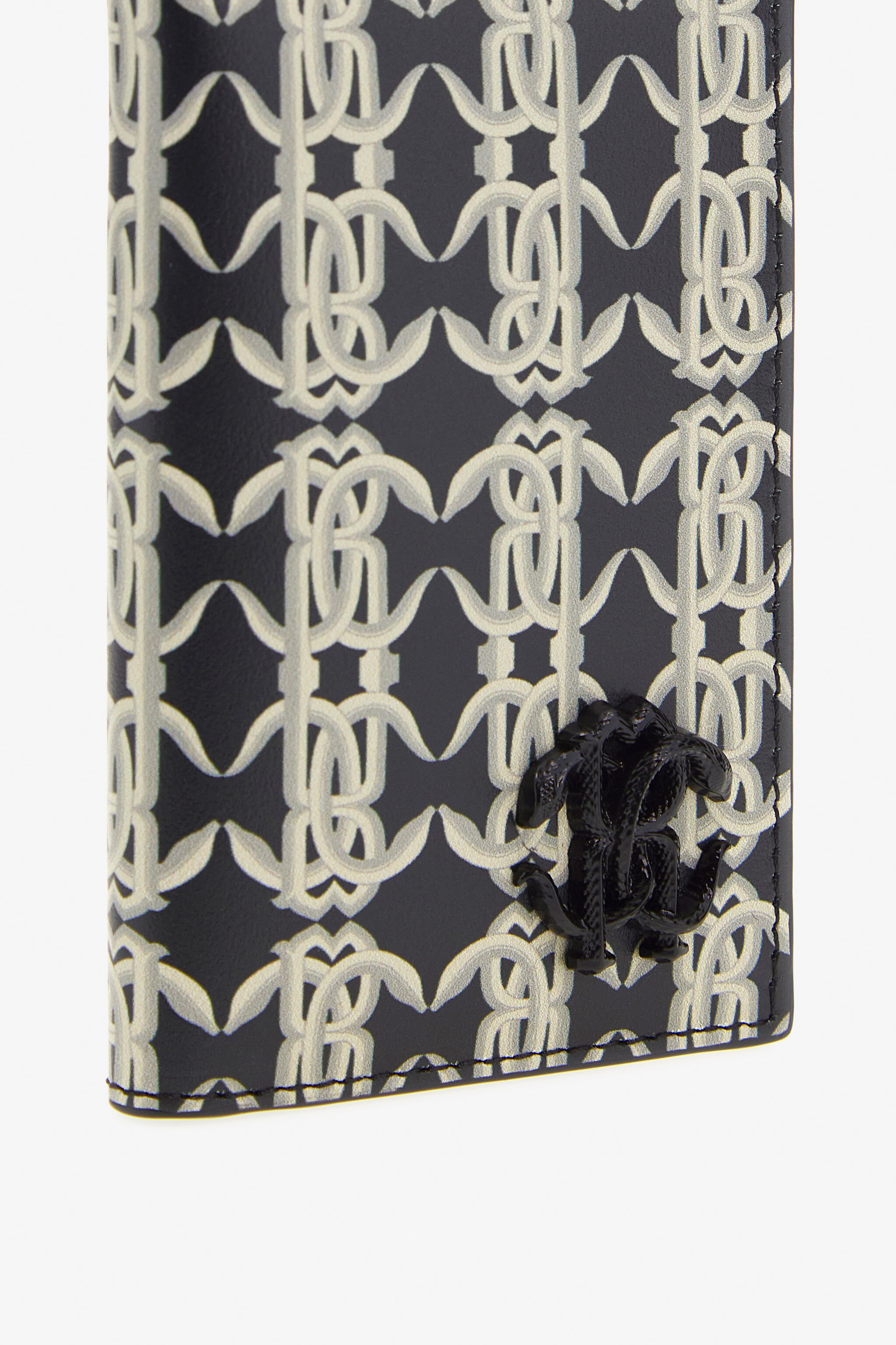 RC Cartera con monograma RC Negro/Blanco SRA001-PZ588