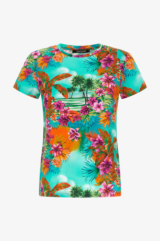 RC Hawaii print t-shirt Light blue SKT60H-3DI84