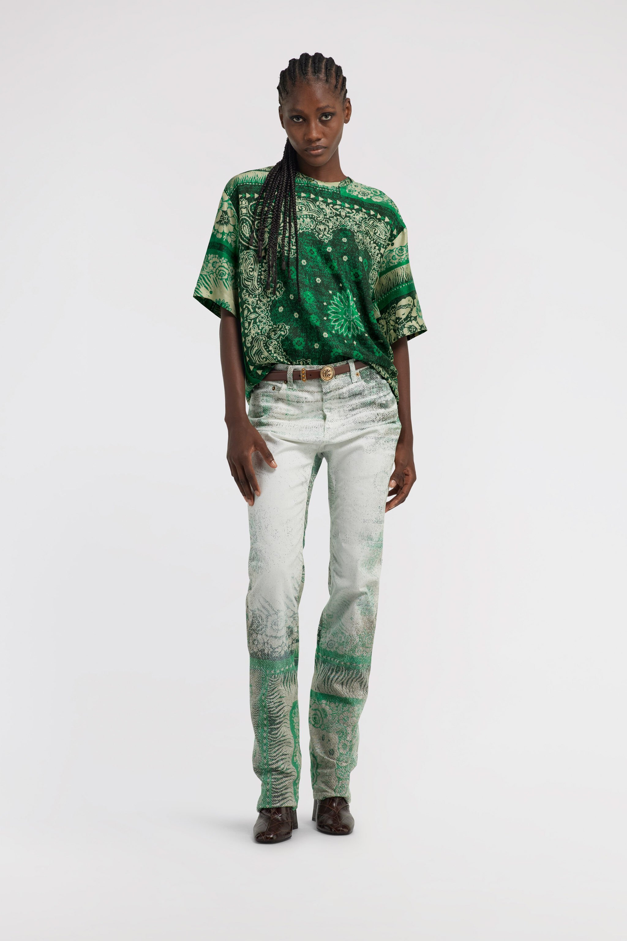 RC Bandana Print T-shirt Green TKT644-4QN05