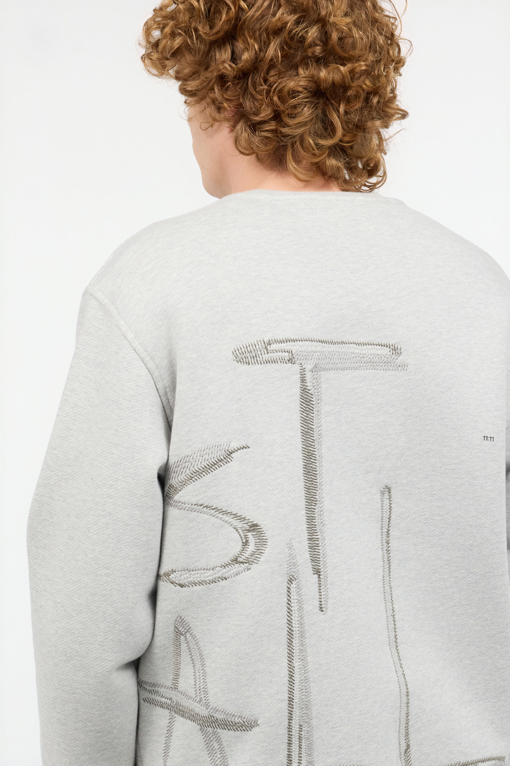 JC Felpa Con Lettering Grigio UFT069-UF089