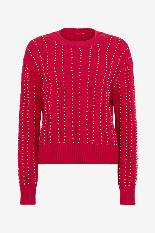 RC Pull Rouge Clouté À Torsades CHERRY SOM60D-MG008