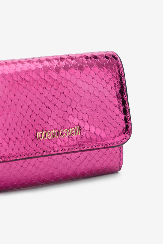 RC Snake Scale-Effect Metallic Wallet Fuchsia TKA002-PZ579