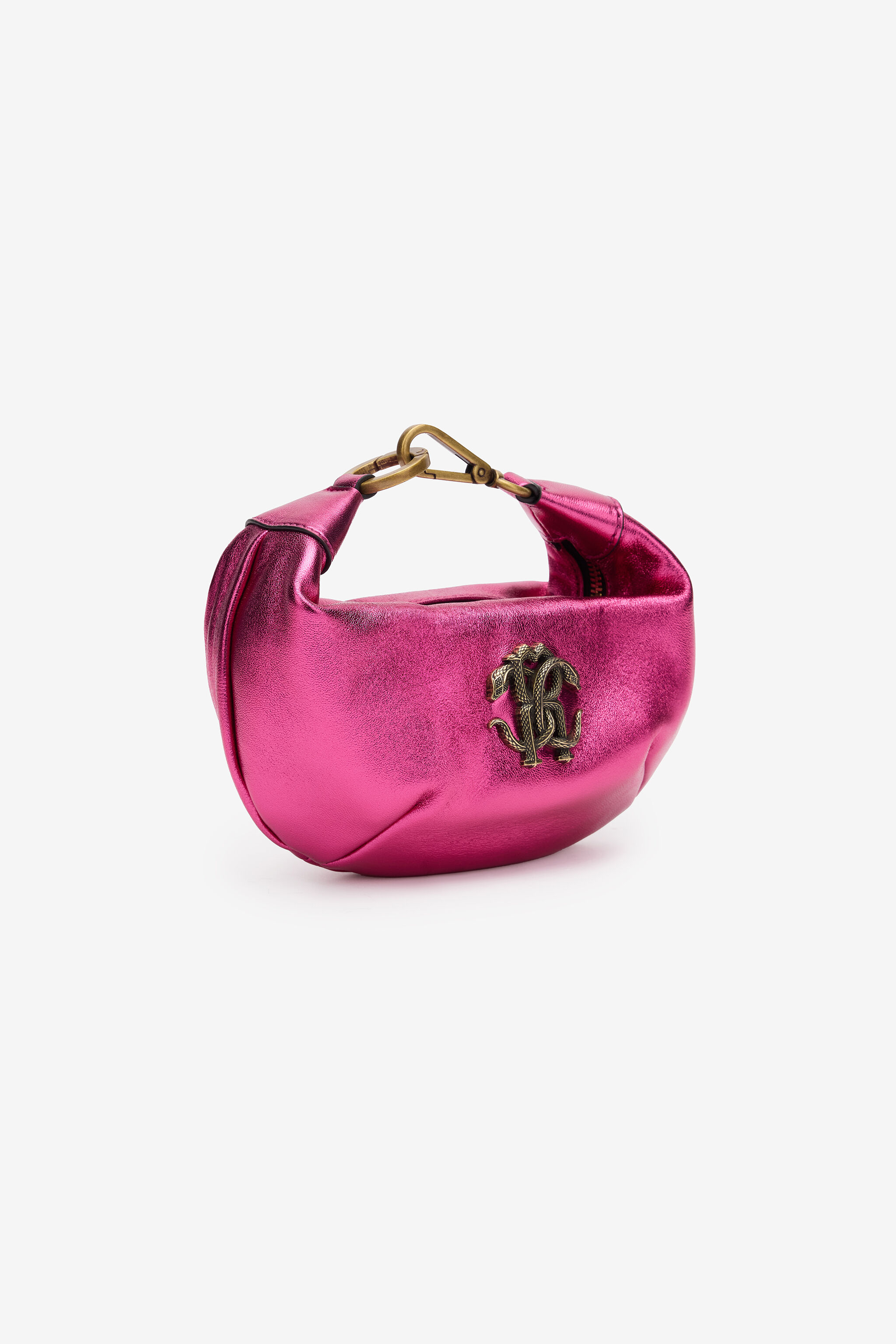 RC Hobo Bag with Mirror Snake Monogram FUXIA POB00A-PZ296