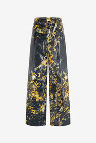 RC Pantalón Holgado Estampado Marble Oro TWJ207-KGN19