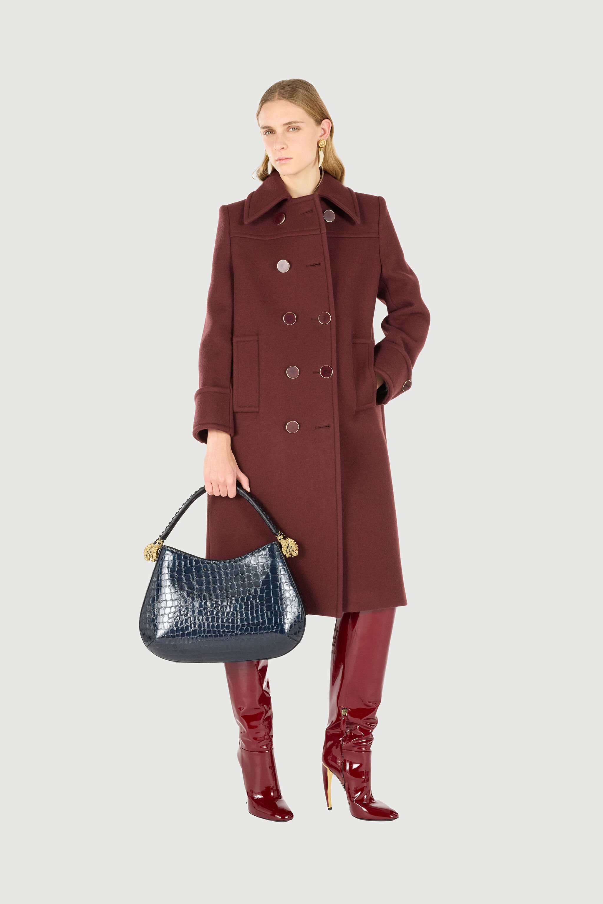 RC Roar Bag With Crocodile Print Dark blue TKB022-PZE01