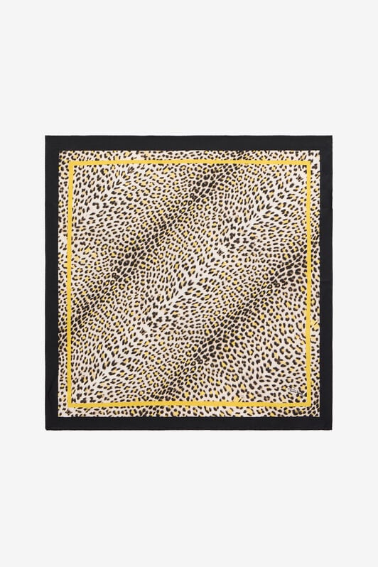 RC Foulard in Seta con Stampa Pop Jaguar YELLOW/BLACK WQI004-OZR30