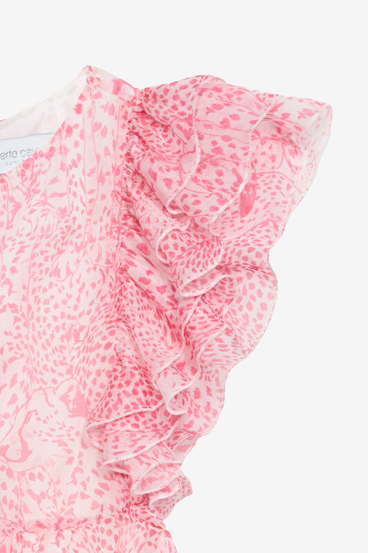 JU Abito Con Stampa Ghepardi Rosa UJT10P-2NO37