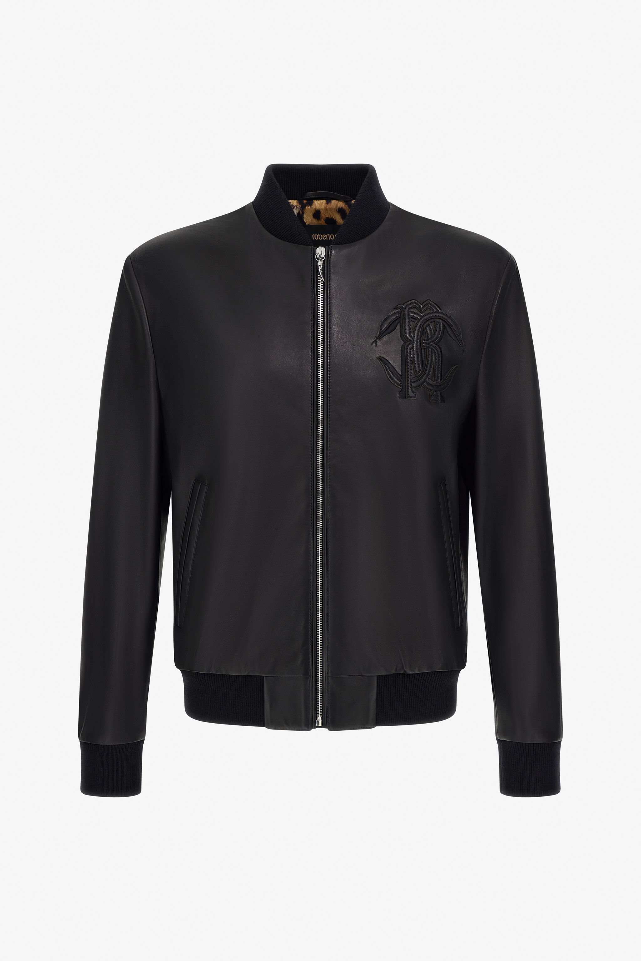 RC Bomber leather jacket Schwarz TRP860-PN002