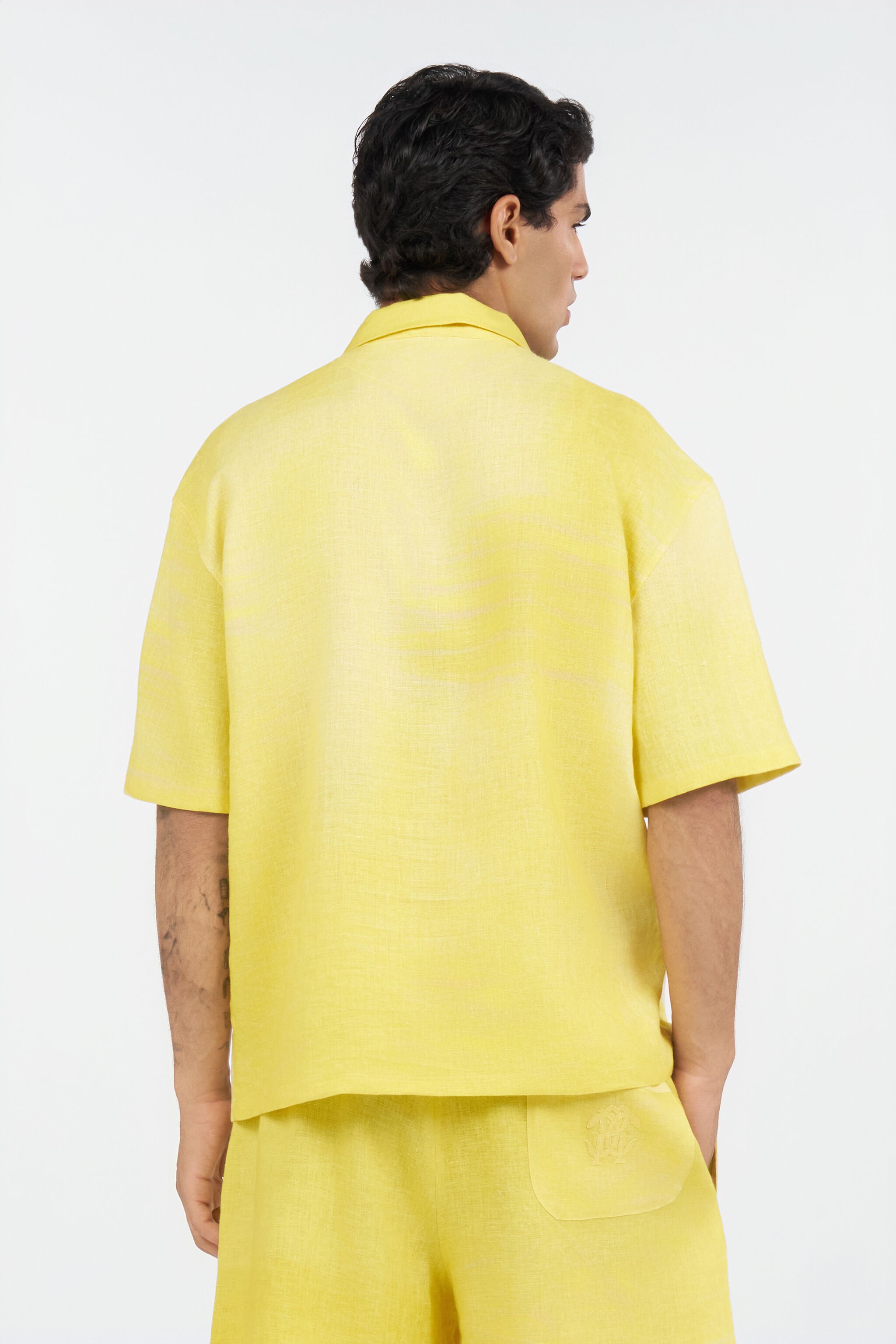 RC Chemise en lin YELLOW WNT760-3HR37