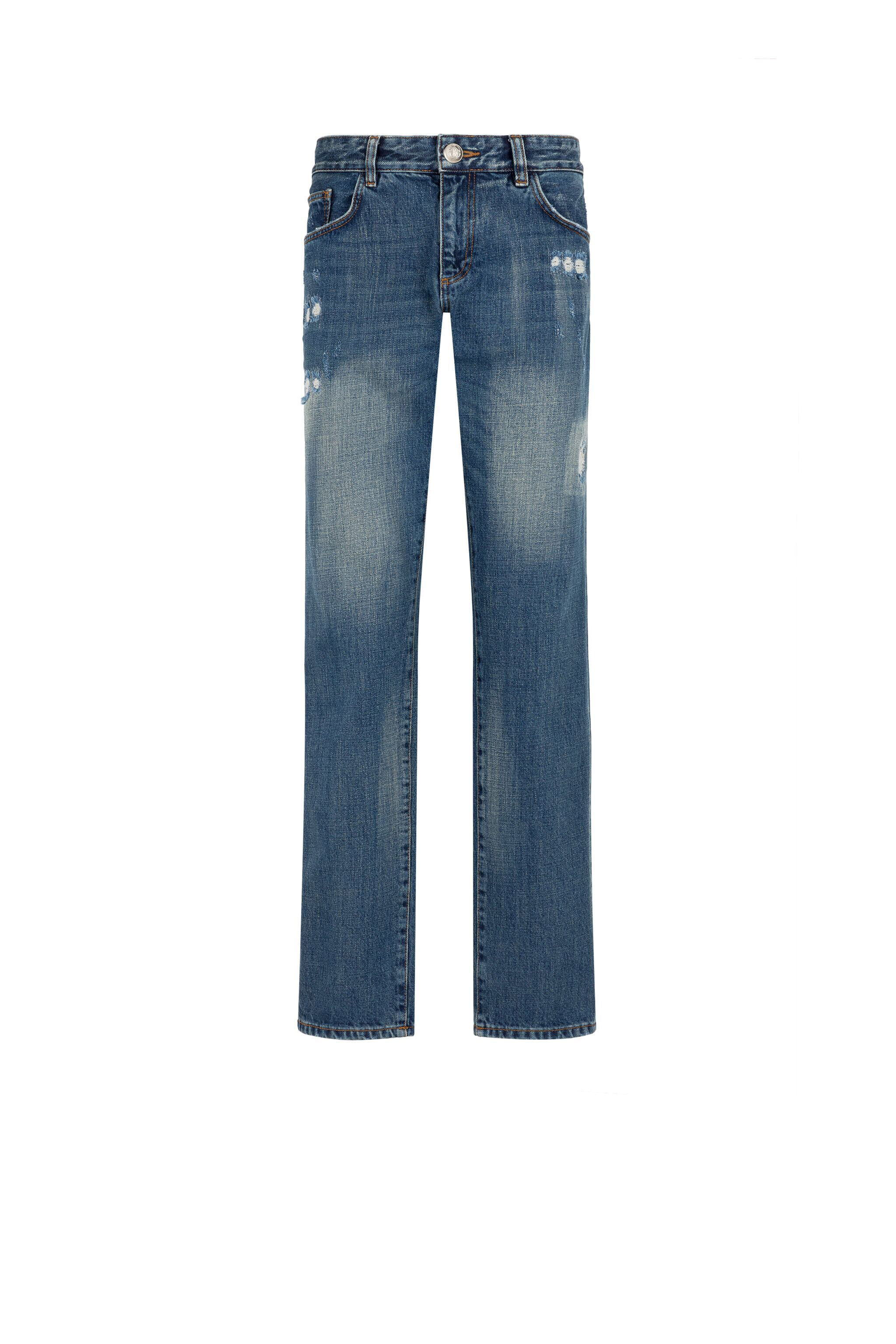 RC RC Monogram Straight-Leg Jeans Blu scuro JSJ20O-DL010