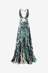 ${brand} Maxikleid Ray Of Sea Druck Seide ${colorDescription} ${masterID}