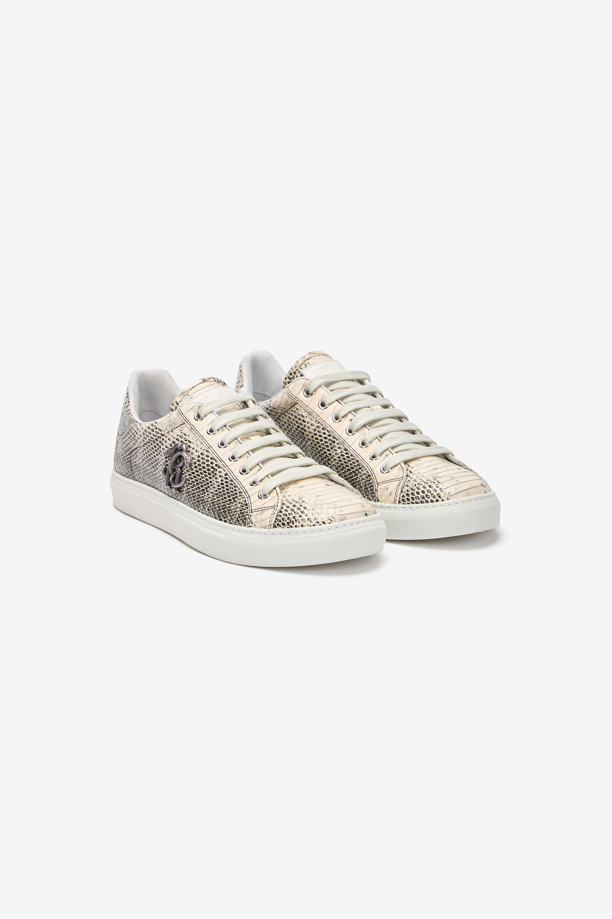 RC Sneakers With Cobra Print Ivory URS063-PZU07