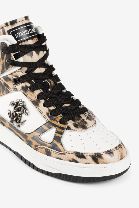 RC Jaguar-Print Hi-Top Sneakers RC Jaguar-Print Hi-Top Sneakers MACULATO/BIANCO/NERO RKS044-PZB21
