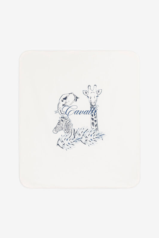 JU Logo-print detail blanket JU Logo-print detail blanket Light blue PJT805-JV025