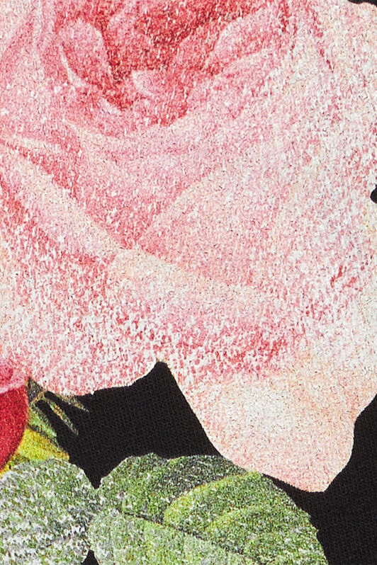 JU Jogginghose Mit Print Rosen Auf Einem Bein Schwarz UJT23A-CF050