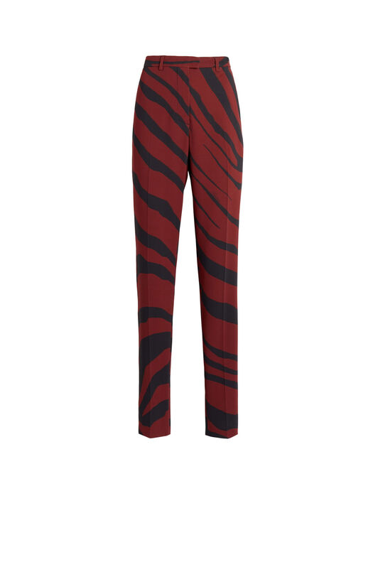 RC Zebra print trousers Dark red HQT208-ORL60
