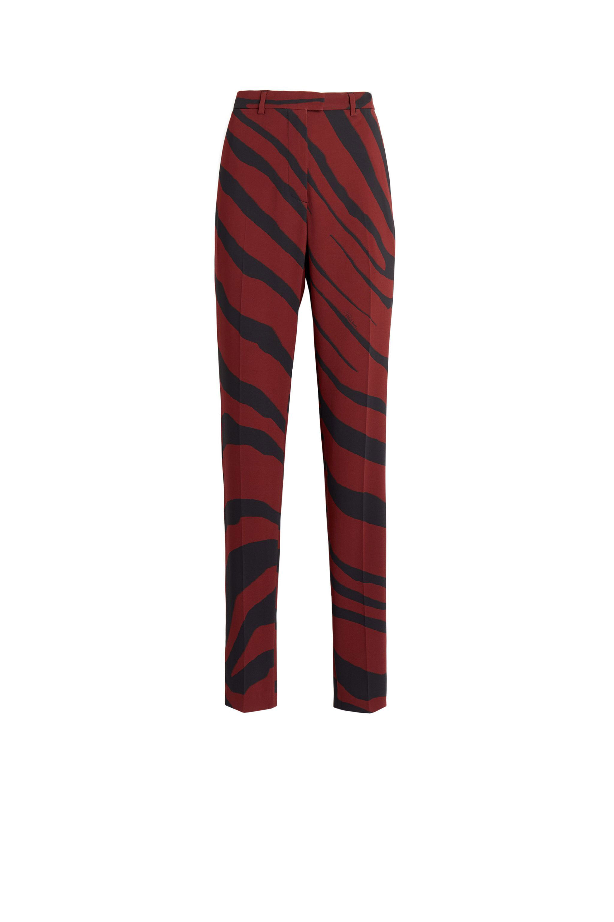 RC Zebra print trousers Dark red HQT208-ORL60