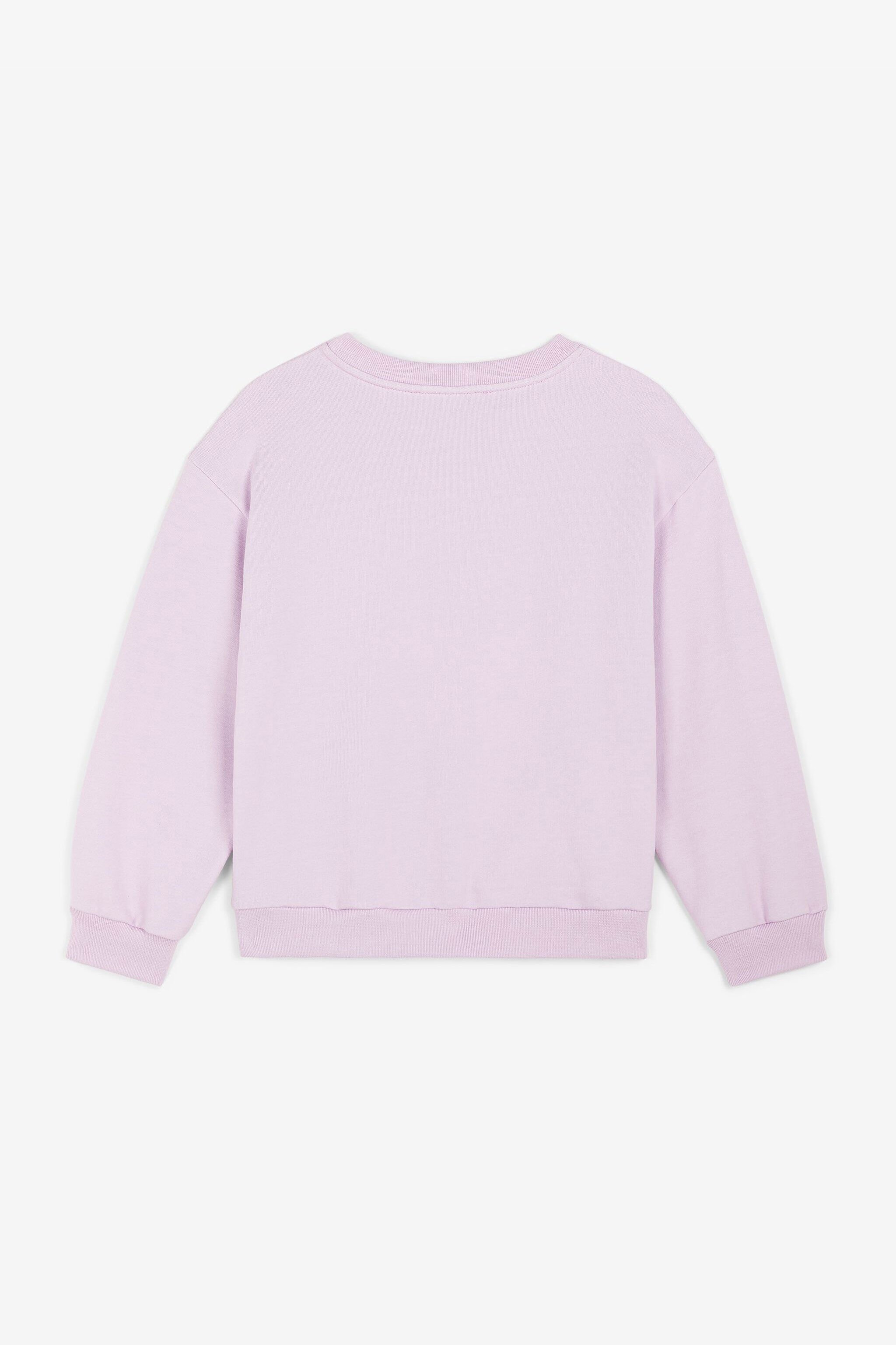 JU Flower-Print Cotton Sweatshirt Purple RJT90S-CF050
