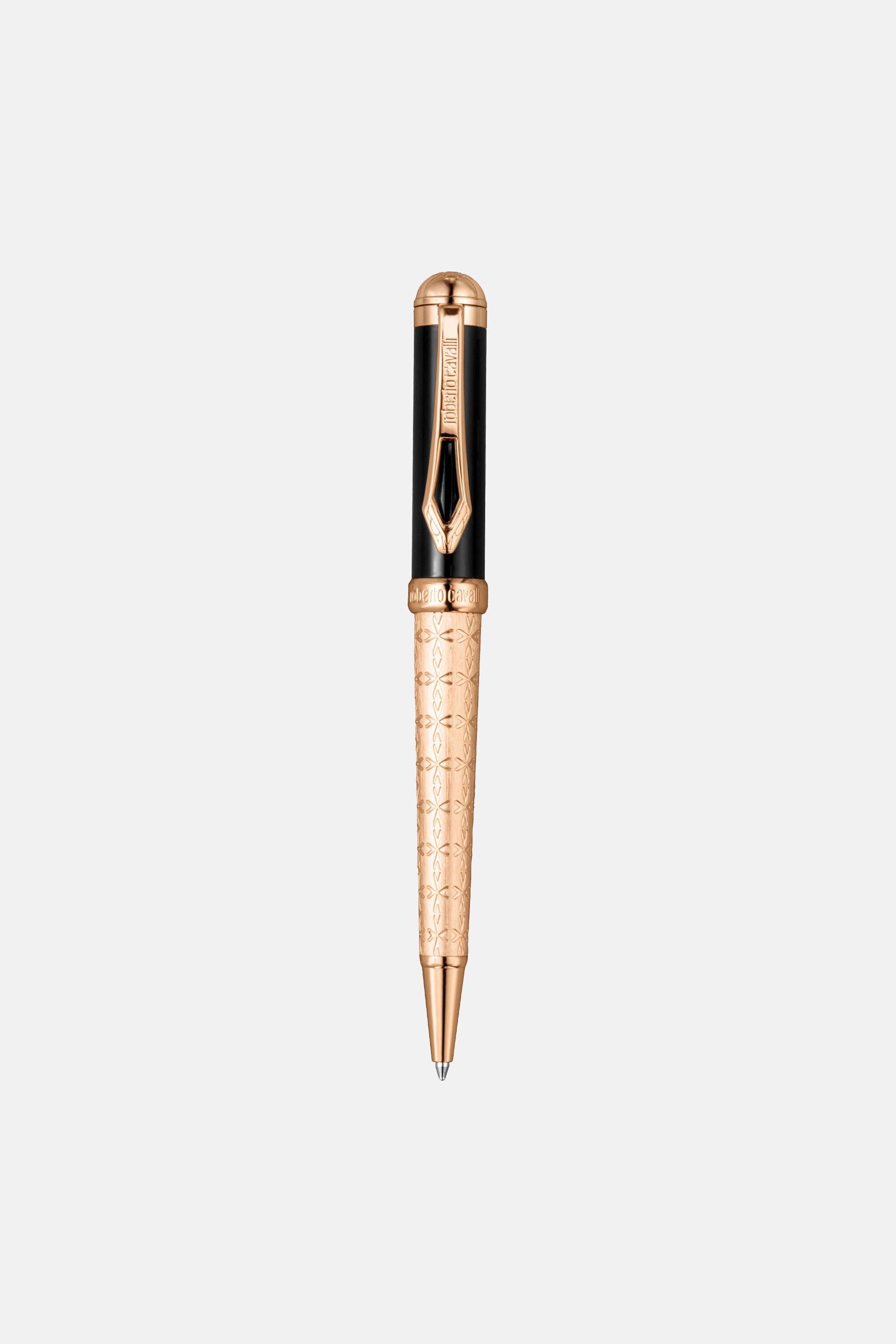 RC Roberto Cavalli Ballpoint Pen, Rose Gold Color & Blue Lacquer ROSE GOLD BLACK UALT04-IT531