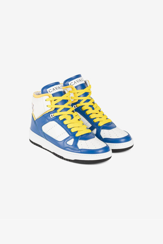 RC Logo-print high-top sneakers RC Logo-print high-top sneakers Blue/White QRS128-PZA79