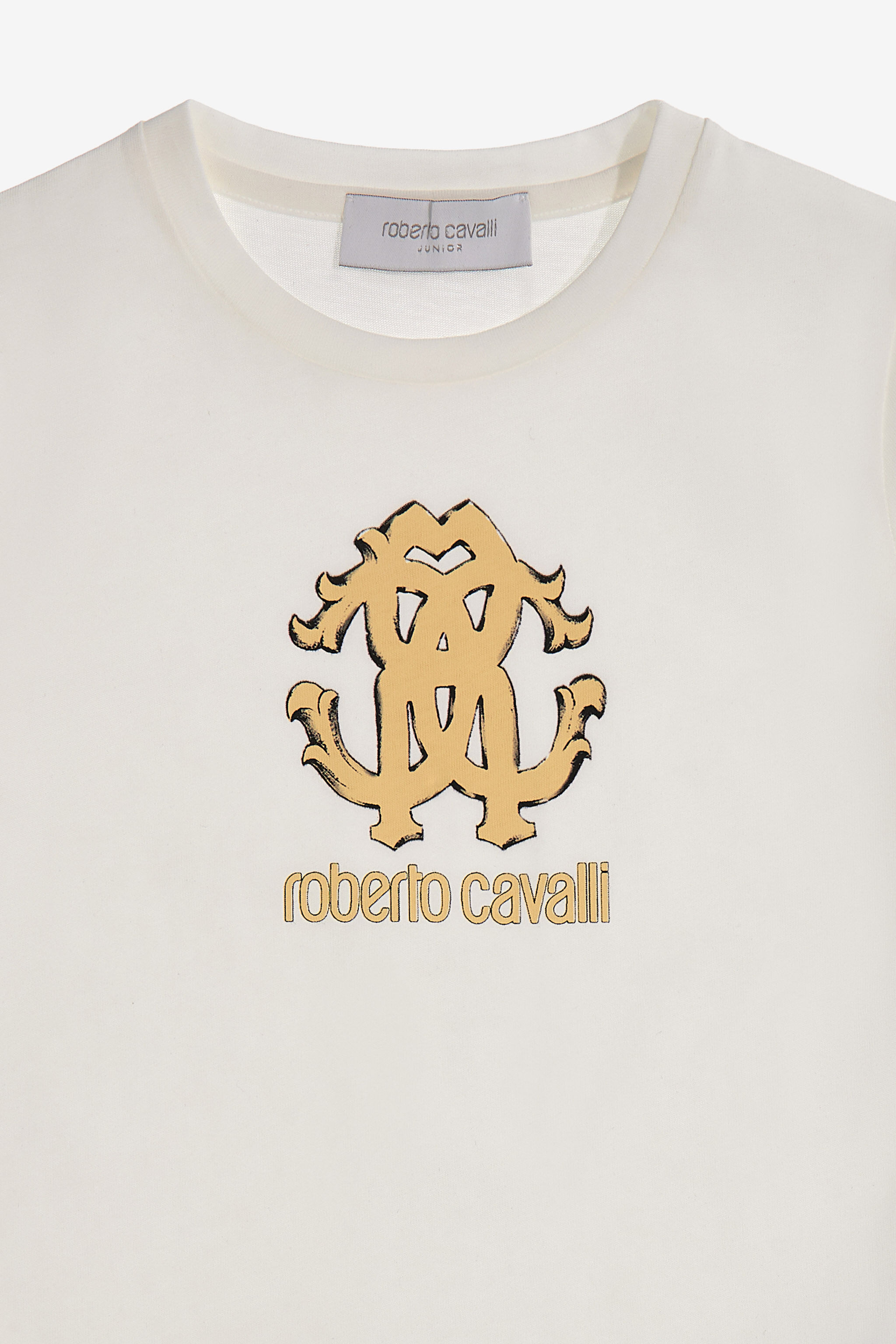 JU T-shirt con Monogram RC Bianco SJT621-JD001