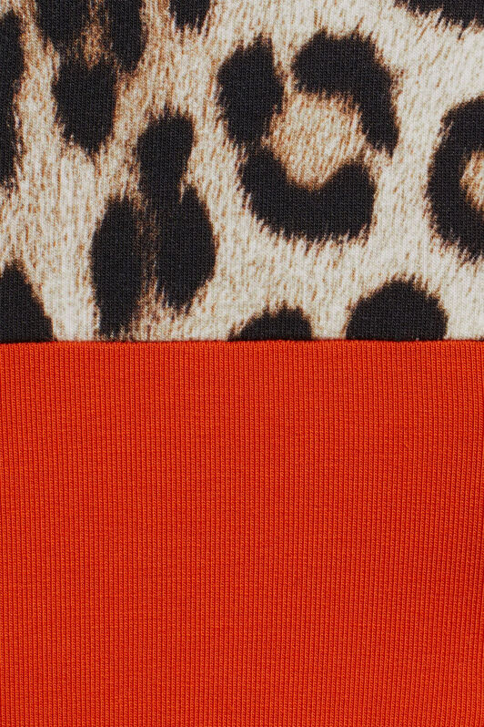 JU Leopard appliqué zipped sweatshirt JU Leopard appliqué zipped sweatshirt ORANGE IJT925-CF042