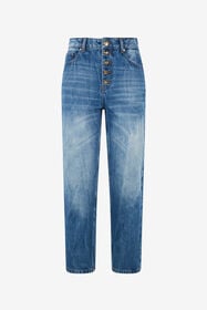 ${brand} Vaqueros «cropped» Con Logotipo En La Parte Trasera ${colorDescription} ${masterID}