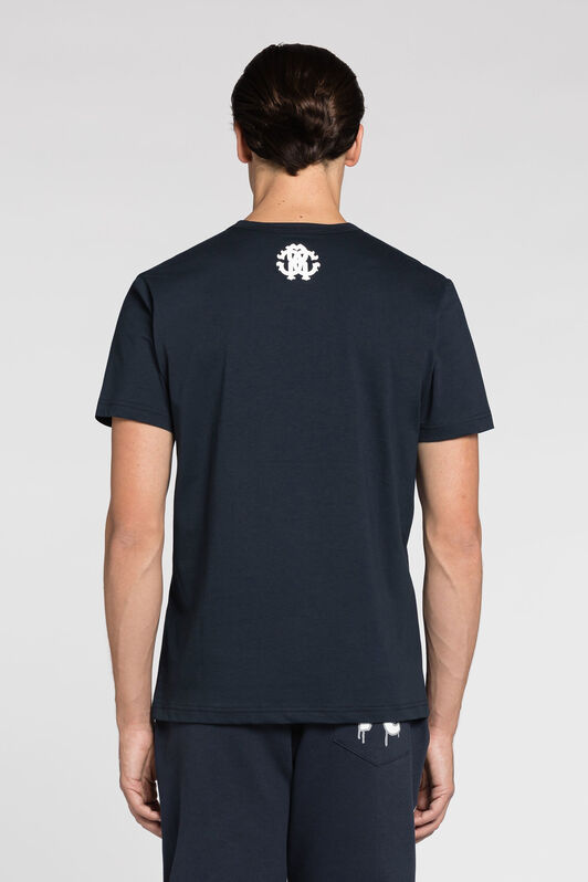 RC Logo-Print Cotton T-Shirt Dark blue JST60C-JD060