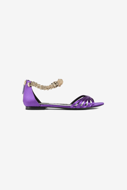 RC Sandalen mit Pantherkopf Lila OQS034-RA008